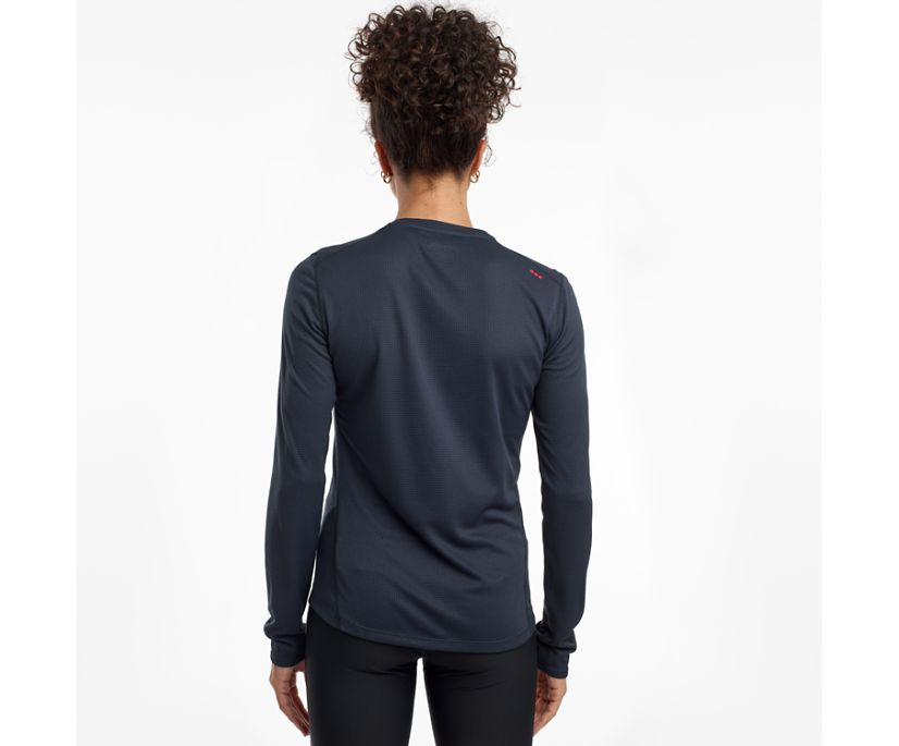 Saucony Stopwatch Long Sleeve Overhemd Dames Blauw | 479-XPMLHO