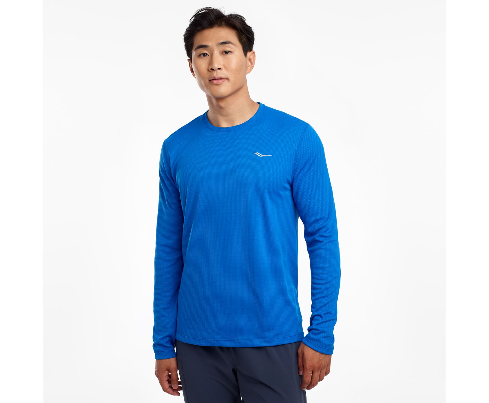 Saucony Stopwatch Long Sleeve Overhemd Heren Blauw | IKC129406