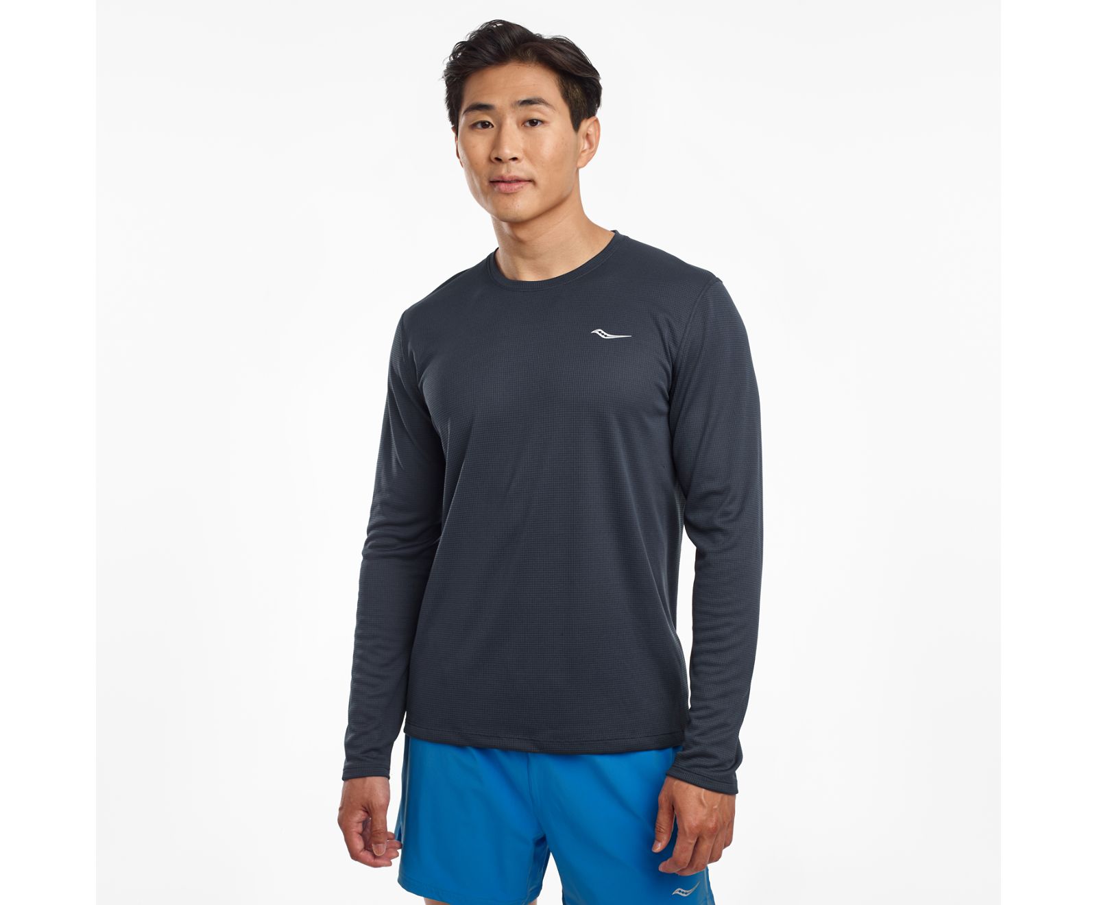 Saucony Stopwatch Long Sleeve Overhemd Heren Blauw | LIS287013