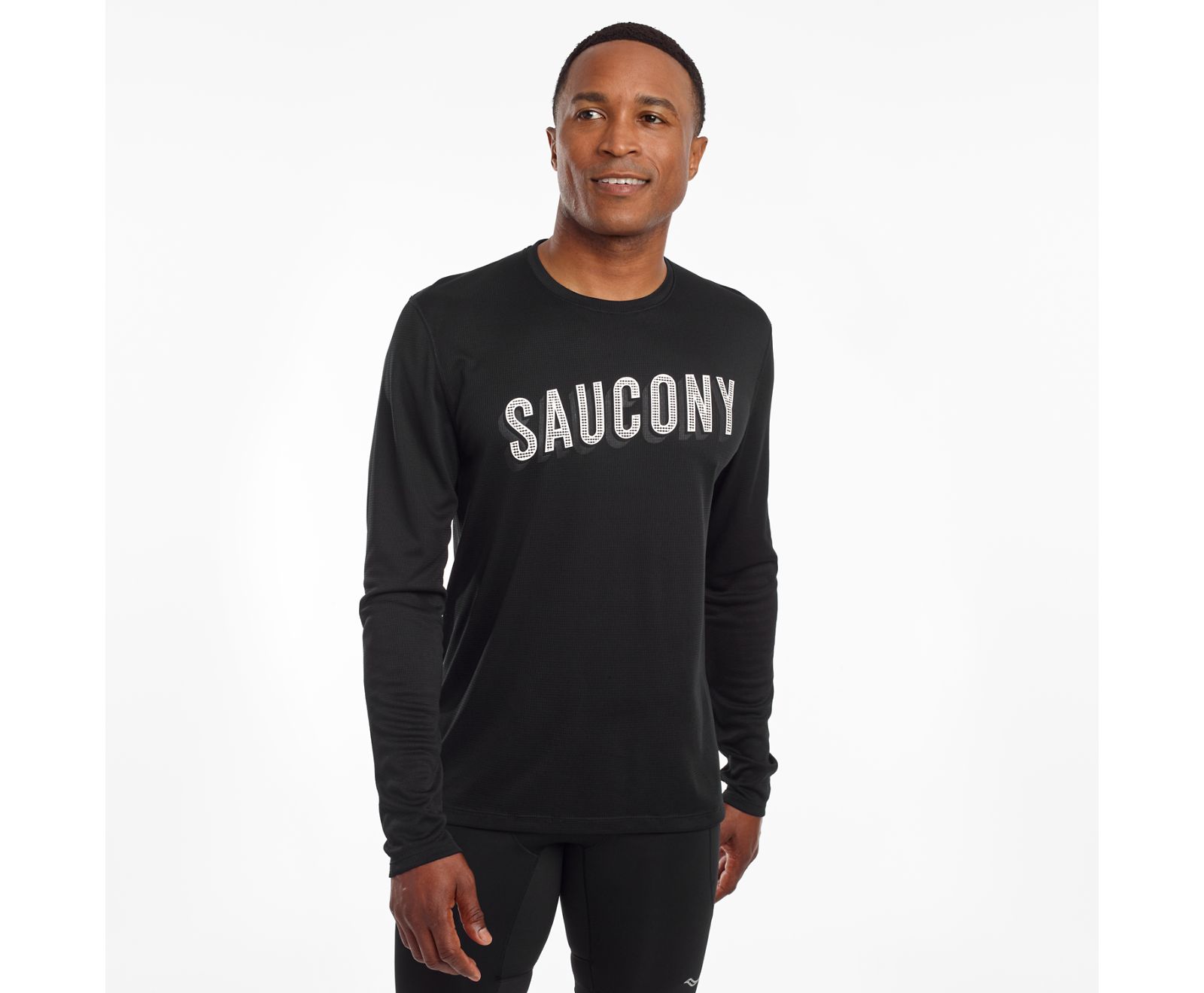 Saucony Stopwatch Long Sleeve Overhemd Heren Zwart | XKY856714