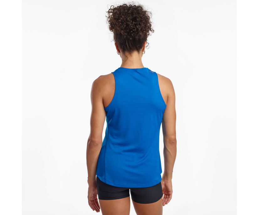 Saucony Stopwatch Singlet Tanktop Dames Blauw | 270-ZMHPXD