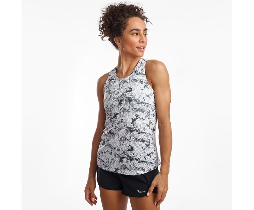 Saucony Stopwatch Singlet Tanktop Dames Wit | 385-KEOWUP