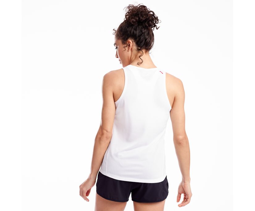 Saucony Stopwatch Singlet Tanktop Dames Wit | 651-HRXYBP