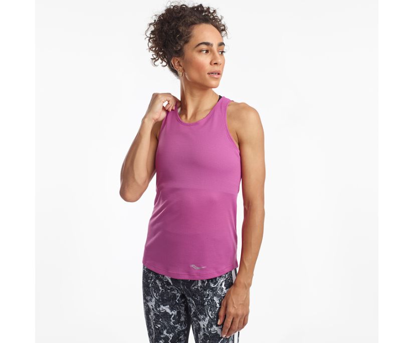 Saucony Stopwatch Singlet Tanktop Dames Paars | 751-KSFEZB