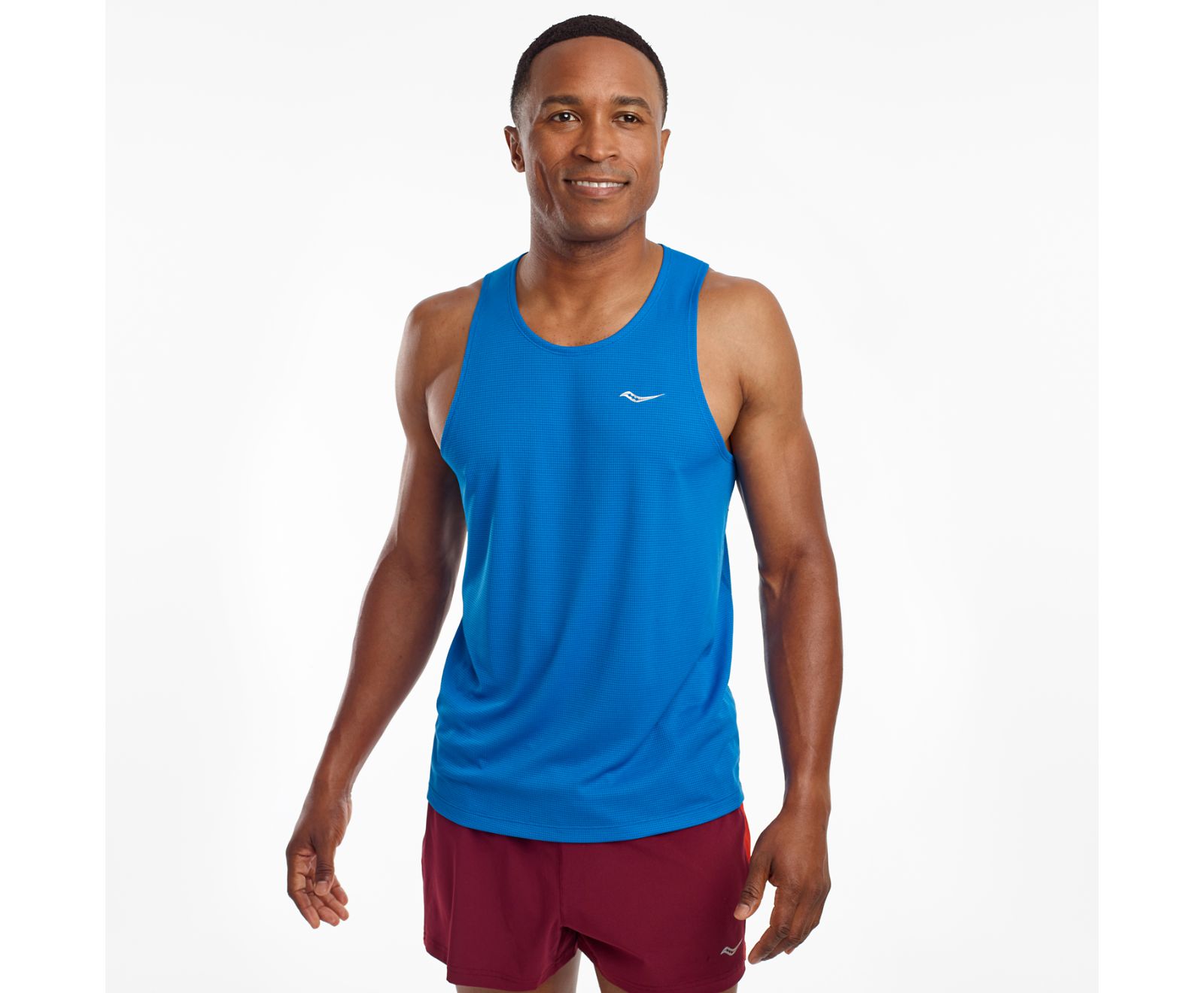 Saucony Stopwatch Singlet Tanktop Heren Blauw | EMR581740