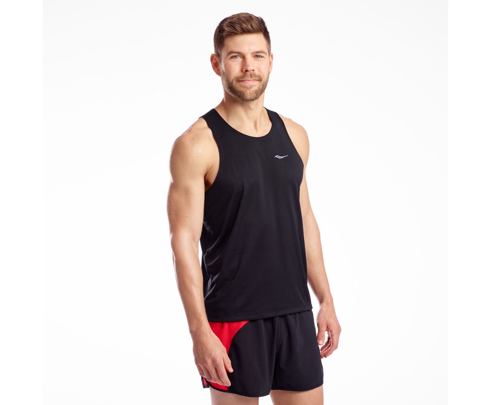 Saucony Stopwatch Singlet Tanktop Heren Zwart | TAR108763