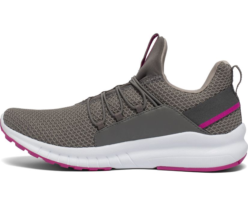 Saucony Stretch & Go Glide Wandelschoenen Dames Grijs Roze | 681-ZSMDNI