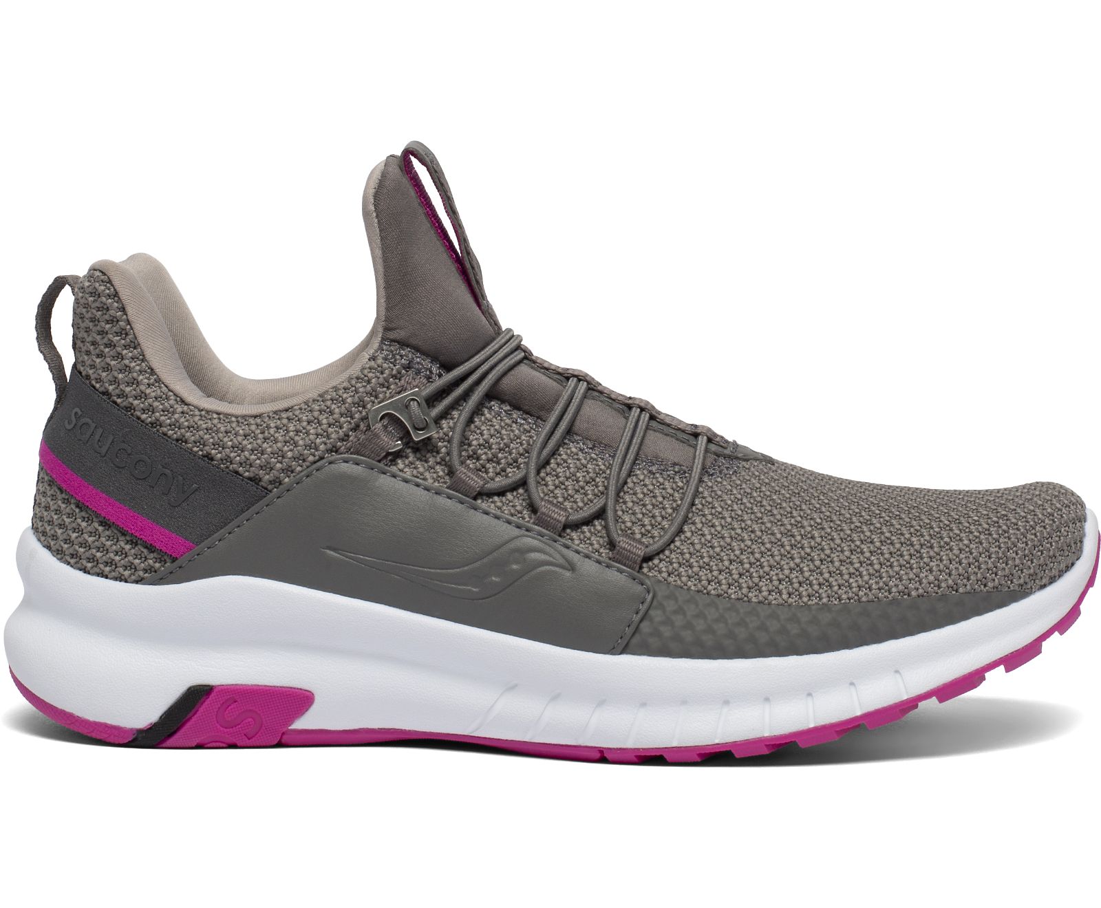 Saucony Stretch & Go Glide Wandelschoenen Dames Grijs Roze | 681-ZSMDNI