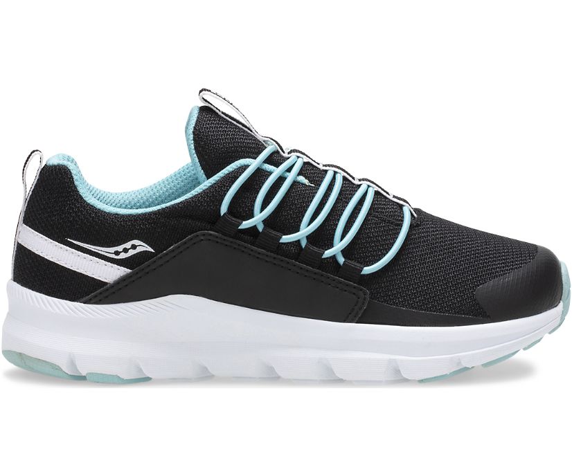 Saucony Stretch & Go Sneakers Kinderen Zwart Turquoise | IYX756238