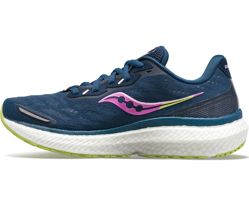 Saucony Triumph 19 Hardloopschoenen Dames Donkerblauw Groen | JUP670512