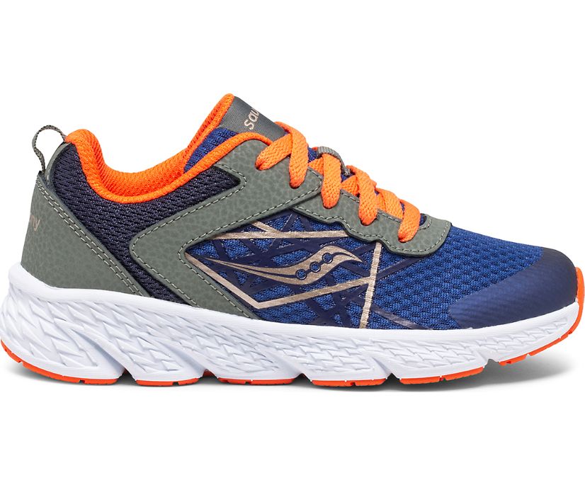 Saucony Wind Kanten Sneakers Kinderen Olijfgroen Donkerblauw Oranje | KFO971056