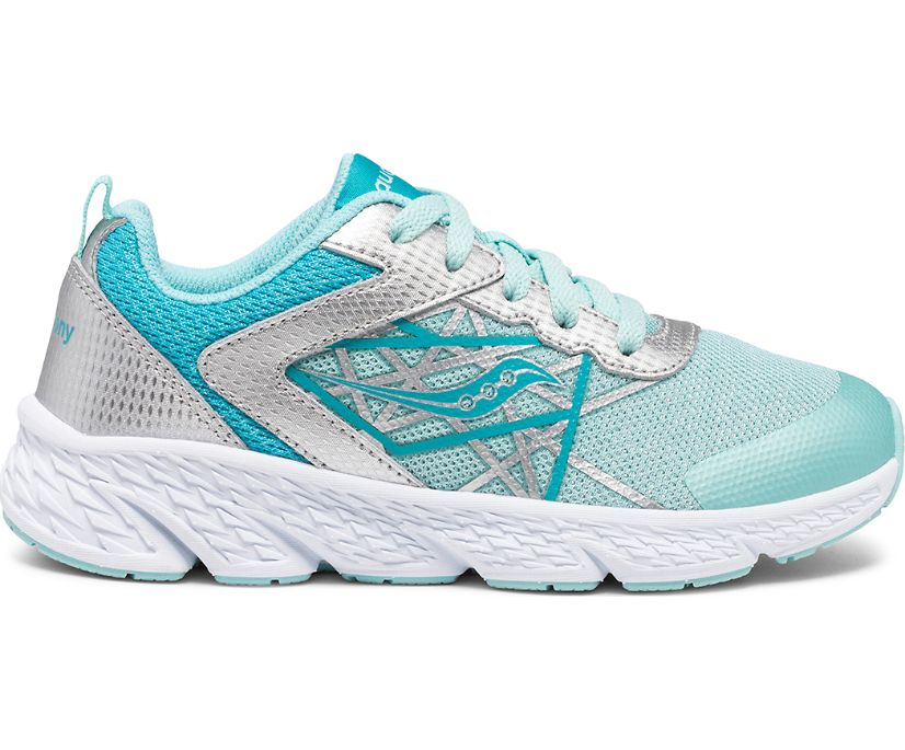 Saucony Wind Kanten Sneakers Kinderen Turquoise Zilver | ZQF193408