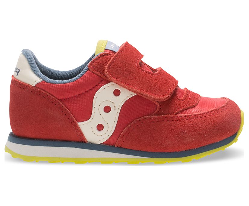 Saucony Baby Jazz Hook & Loop Sneakers Kinderen Rood Blauw Lichtgroen | NJO532180