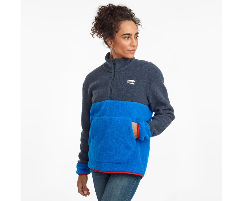 Saucony Fireside Fleece Anorak Jassen Dames Blauw | FAW519082