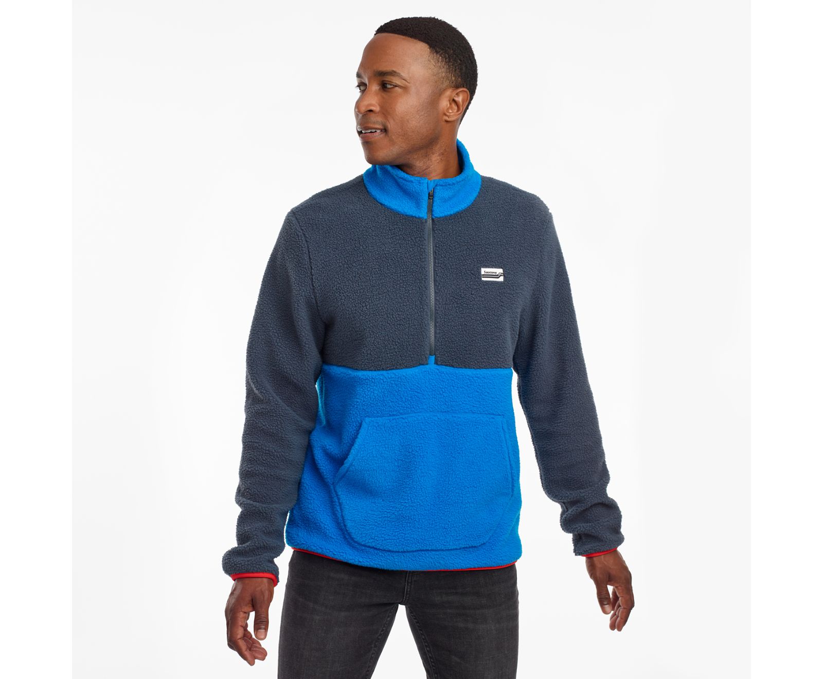 Saucony Fireside Fleece Anorak Jassen Heren Blauw | QMA596238