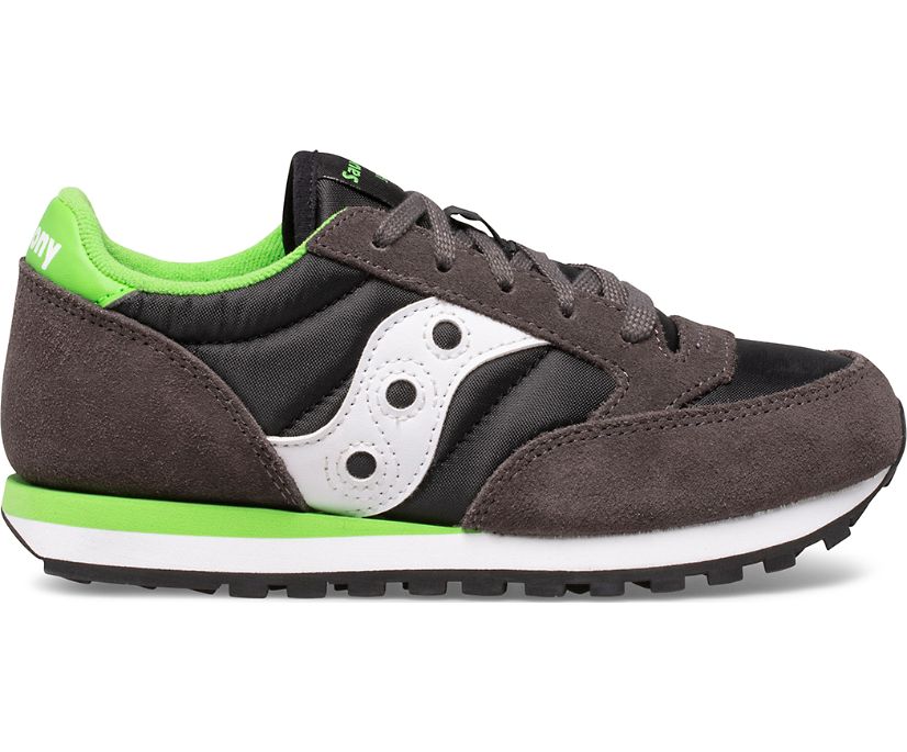 Saucony Jazz Original Sneakers Kinderen Grijs Zwart Groen | ETQ179502