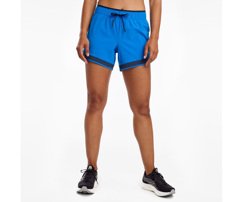 Saucony Outpace 5" Korte Broek Dames Blauw | 879-APCRGK