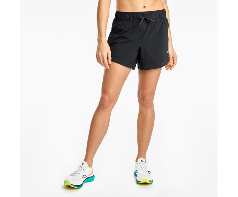 Saucony Outpace 5" Korte Broek Dames Zwart | 690-OADSKH