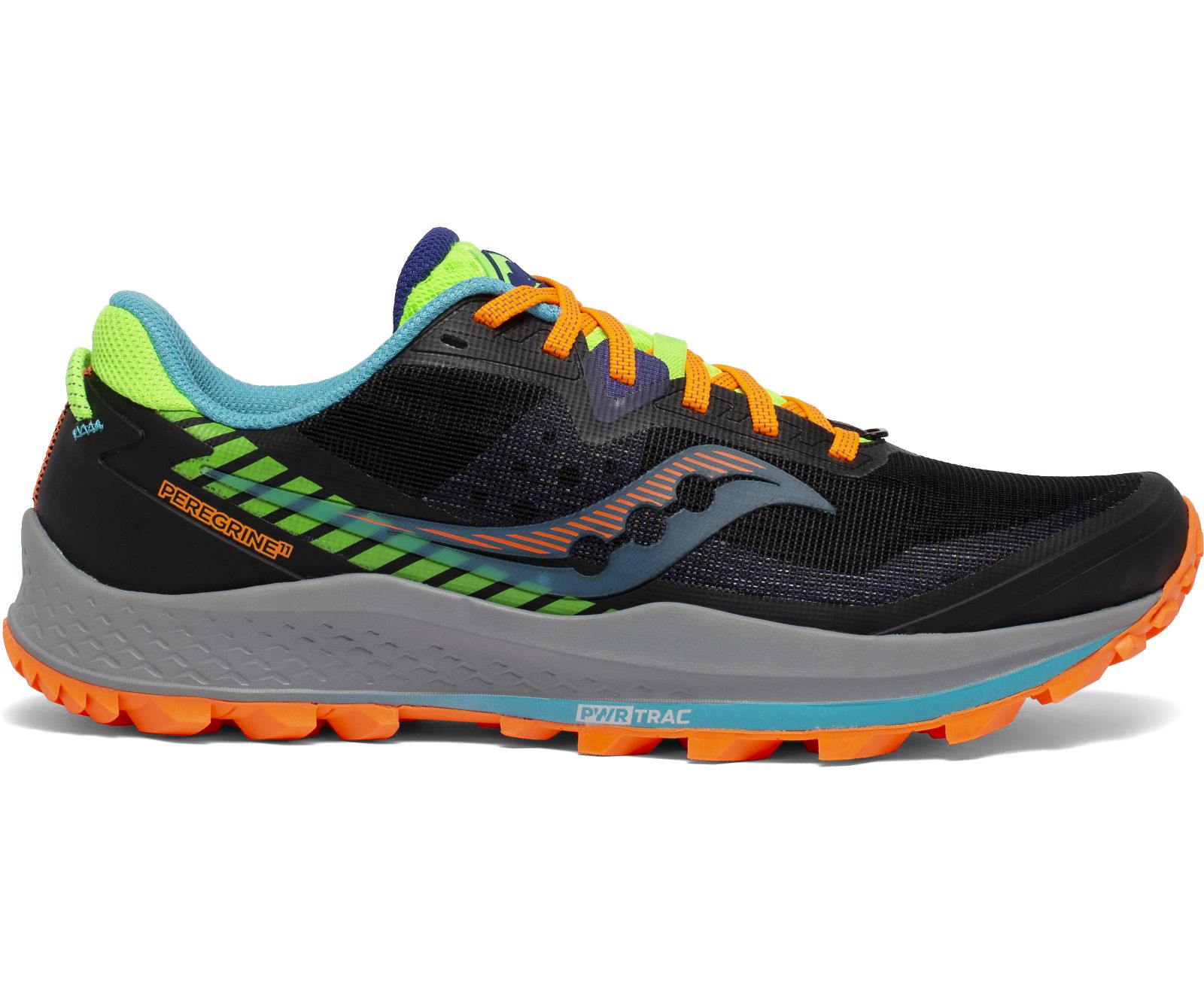 Saucony Peregrine 11 Trailrunning Schoenen Heren Oranje Groen Zwart | GPE758231