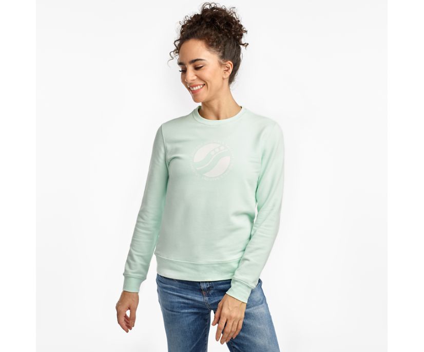 Saucony Rested Crewneck Overhemd Dames Blauw | 792-BDWYIP