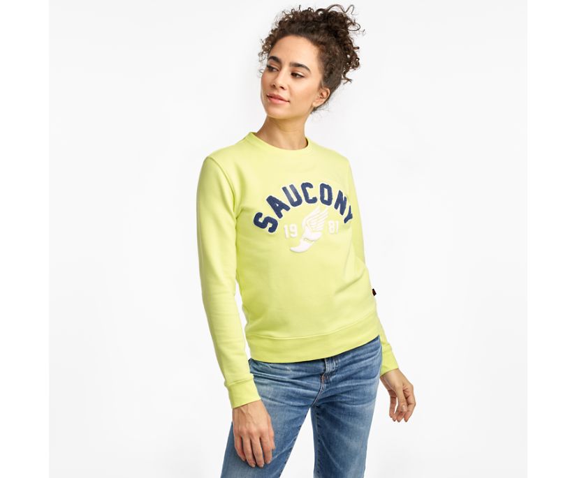 Saucony Rested Crewneck Overhemd Dames Lichtgroen | 865-RUQZYF