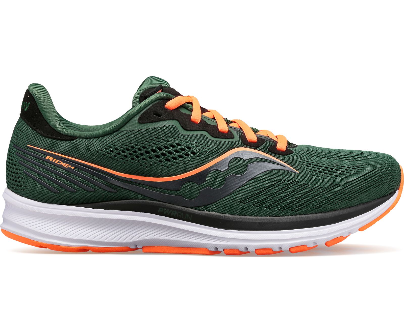 Saucony Ride 14 Hardloopschoenen Heren Diepgroen Oranje | GBV108459