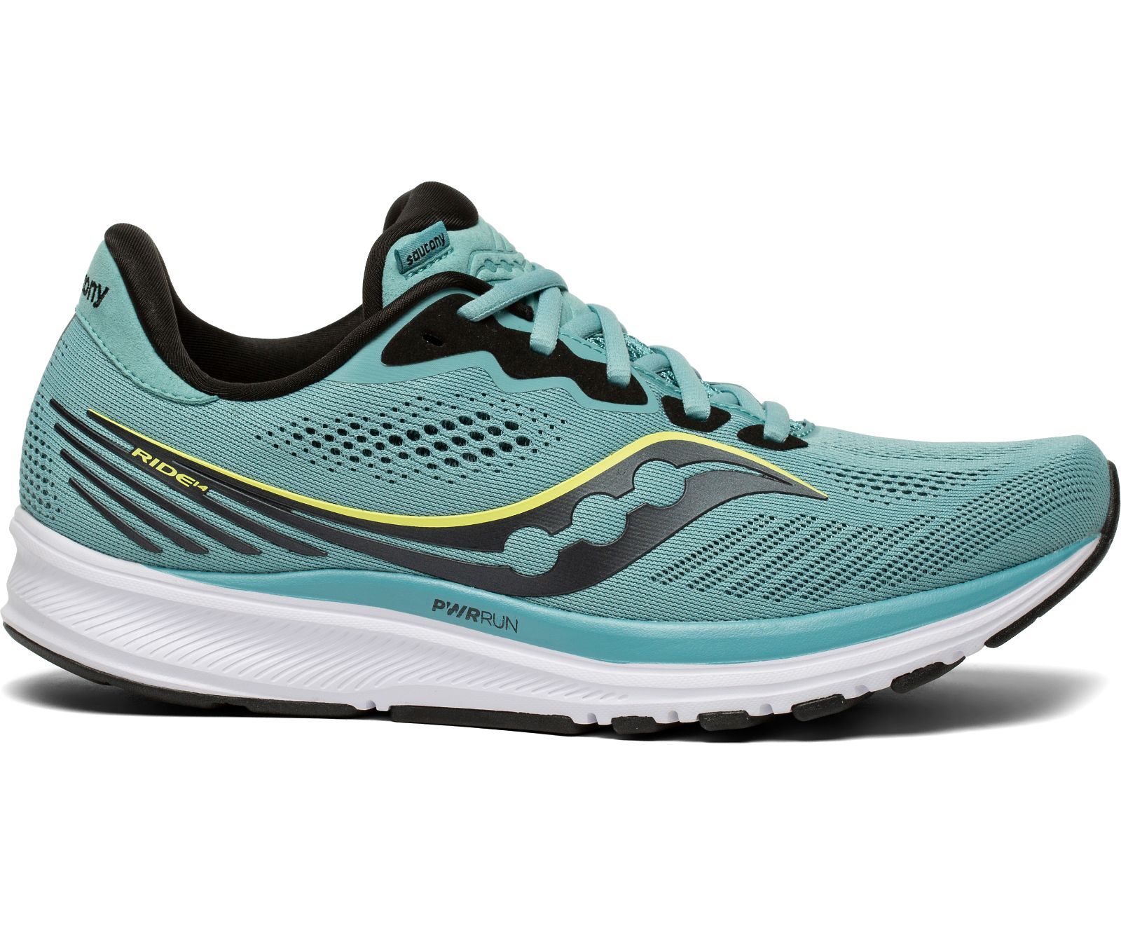 Saucony Ride 14 Hardloopschoenen Heren Turquoise Zwart | WMZ102694