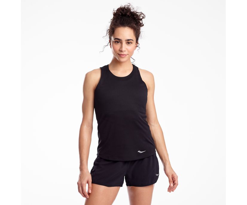 Saucony Stopwatch Singlet Tanktop Dames Zwart | 123-TJAMQB