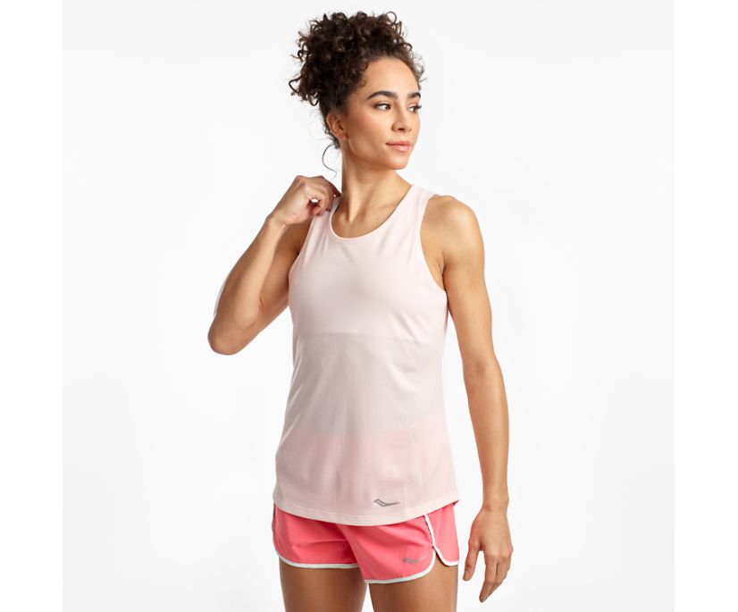 Saucony Stopwatch Singlet Tanktop Dames Roze | 438-IFECNR